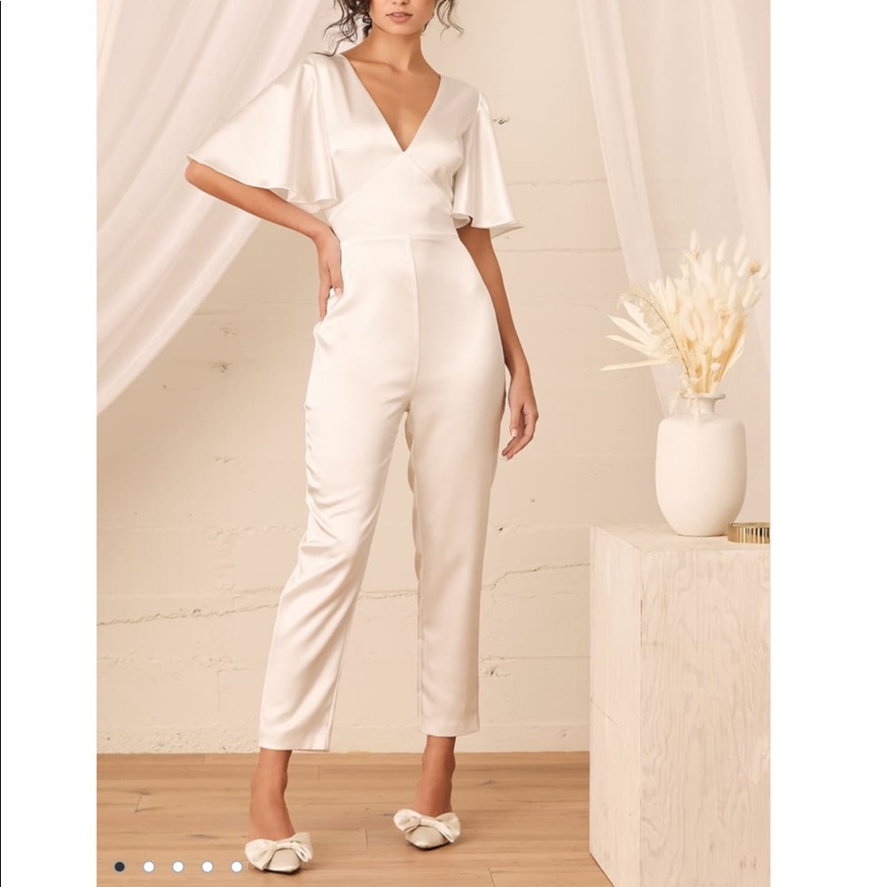 Lulus bride bridal jumpsuit